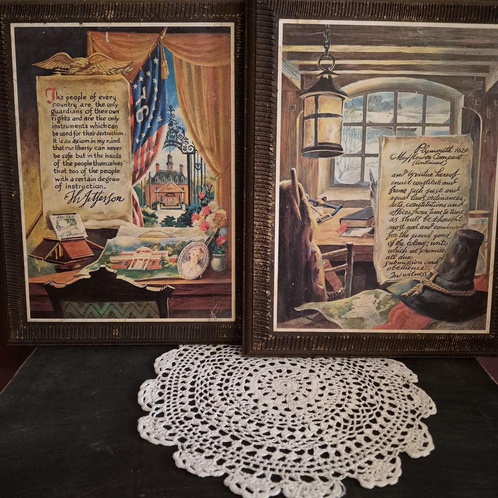 Vintage Framed Patriotic Prints